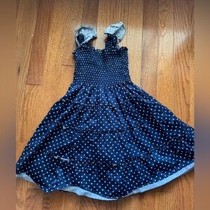 Navy blue with polka dots hill house kids